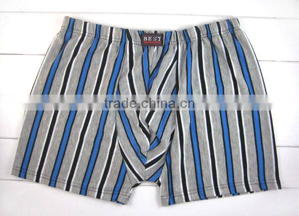 Fashion geometry stripe men underwear high quality bamboo fiber men boxer briefs