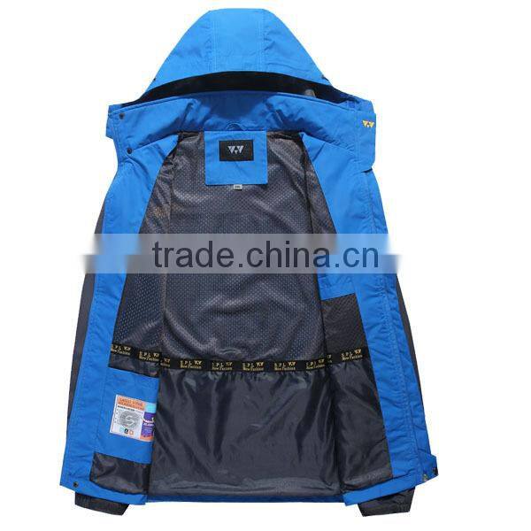 Winter adult sport waterproof jacket with hood