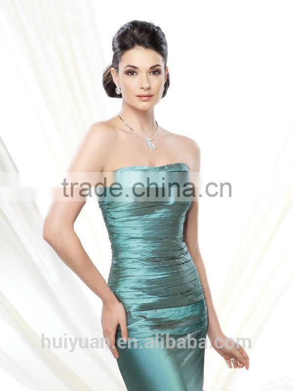 2 pieces formal long sleeve satin mother prom dress