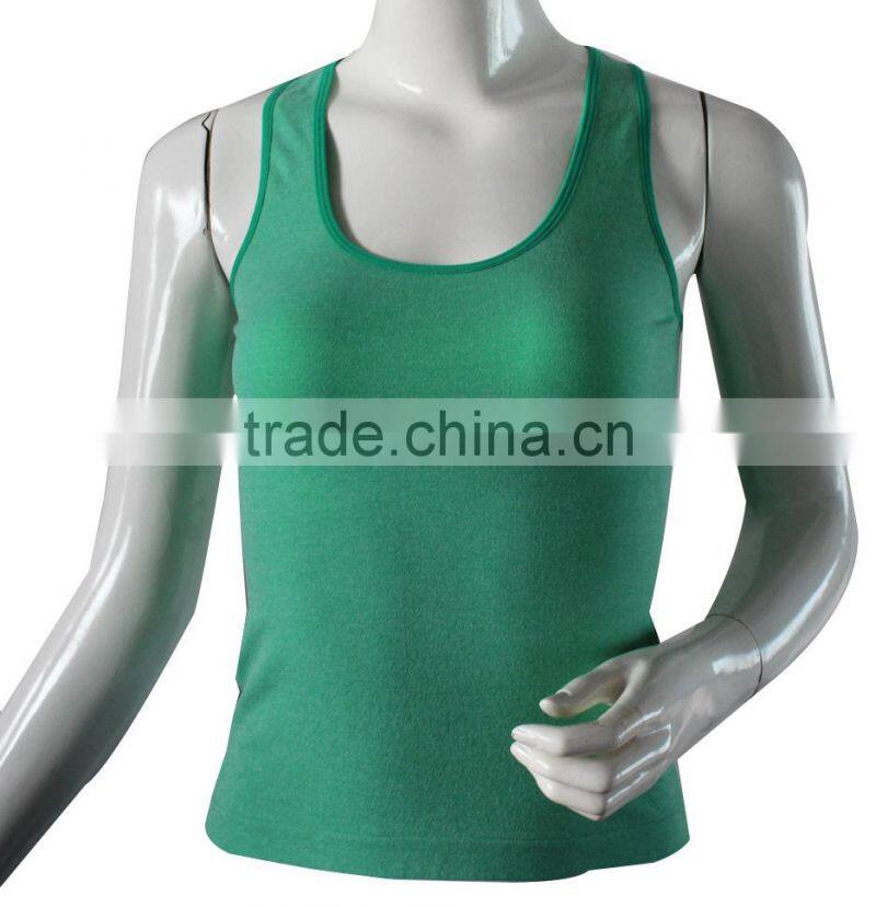 Womens polyester cotton yoga fitness singlet tank top