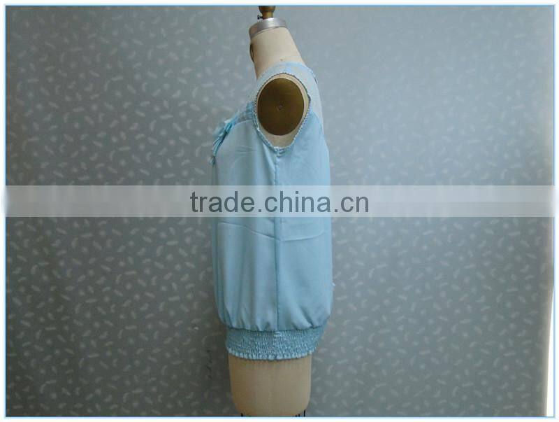 2015 Summer New Style Sky Blue Beautiful Women Vest