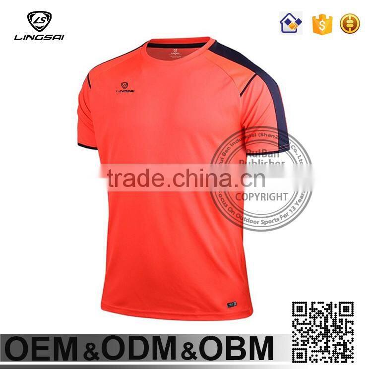 summer style running sports Marathon Shirt brand men shirt stand collar t-shirt custom