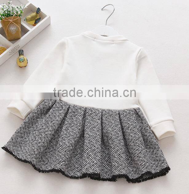 Hot sale 2-7 years old baby girl dress kids christmas winter long sleeve party dress