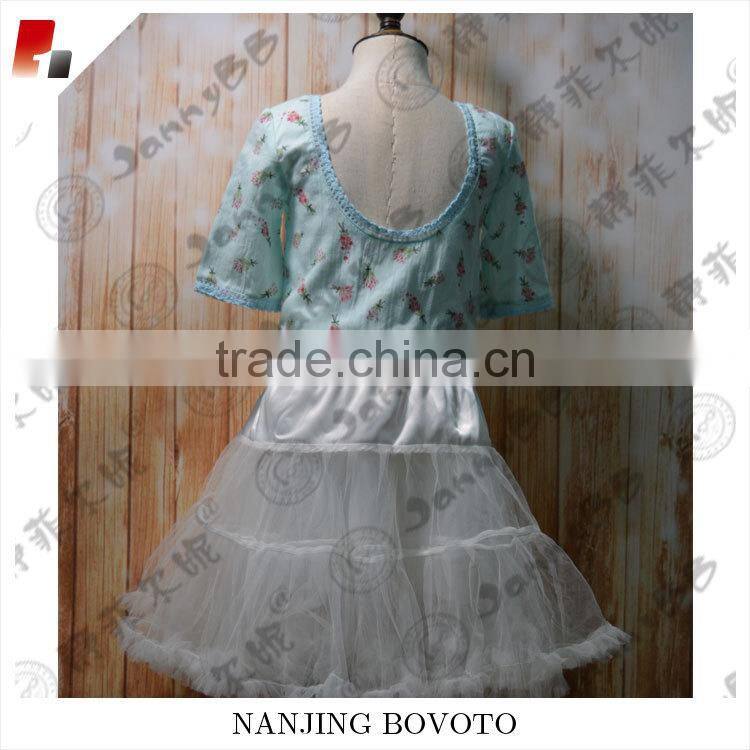 kids wholesale tutu white bowknot pretty fashion skirt
