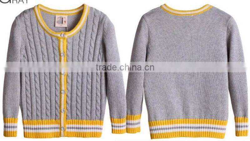 wholesale custom handmade child children's cable knit cardigan