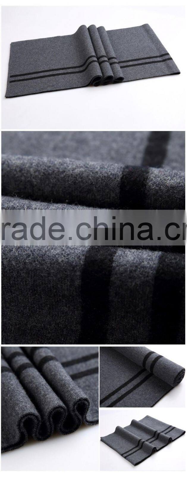 Fashionable Design Top Men's 100% Wool Knit Winter Soft Scarf