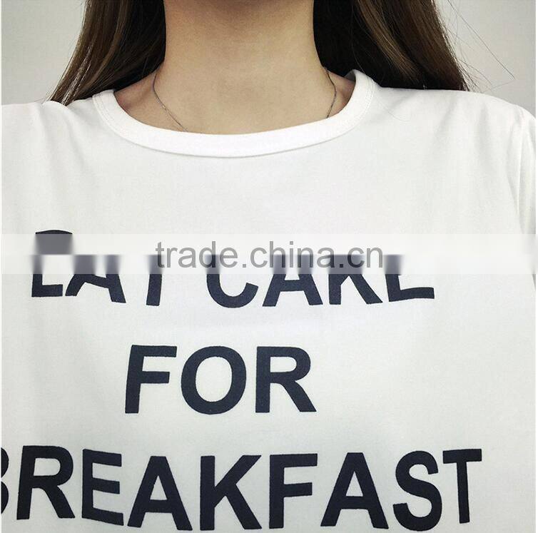 Short sleeve T-shirt girl summer Show thin joker contracted and relaxed