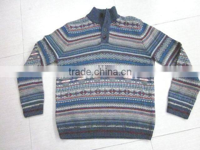 2016 Hot Sell Highest Quality Attractive Custom Design Men'S Intarsia Sweater