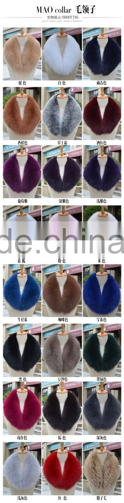 Genuine fur scarf fox fur ring autumn winter shawl coat collar decoration high quality 100% real collar