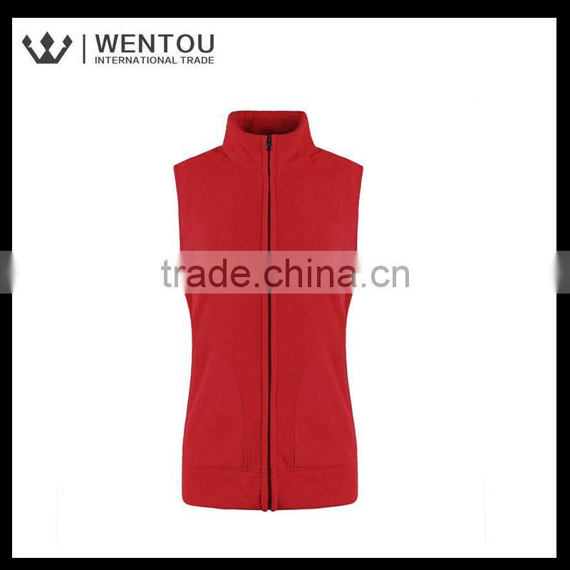 Wholesale high qulity fashion woman fleece vest