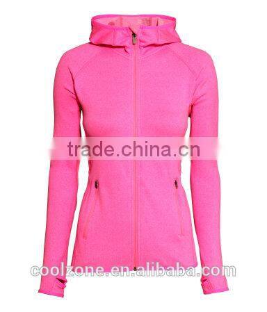 High quality wholesale outside jacket with hood comfortable sports wear for women