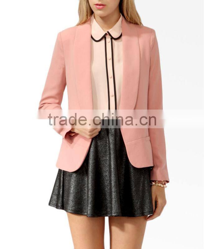Textured Shawl Collar Blazer