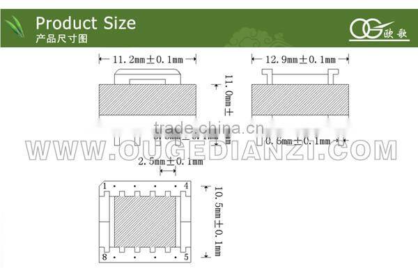 EE10 horizontal transformer pin 4+4,24V 12V 5V 240 volt 12 volt transformer