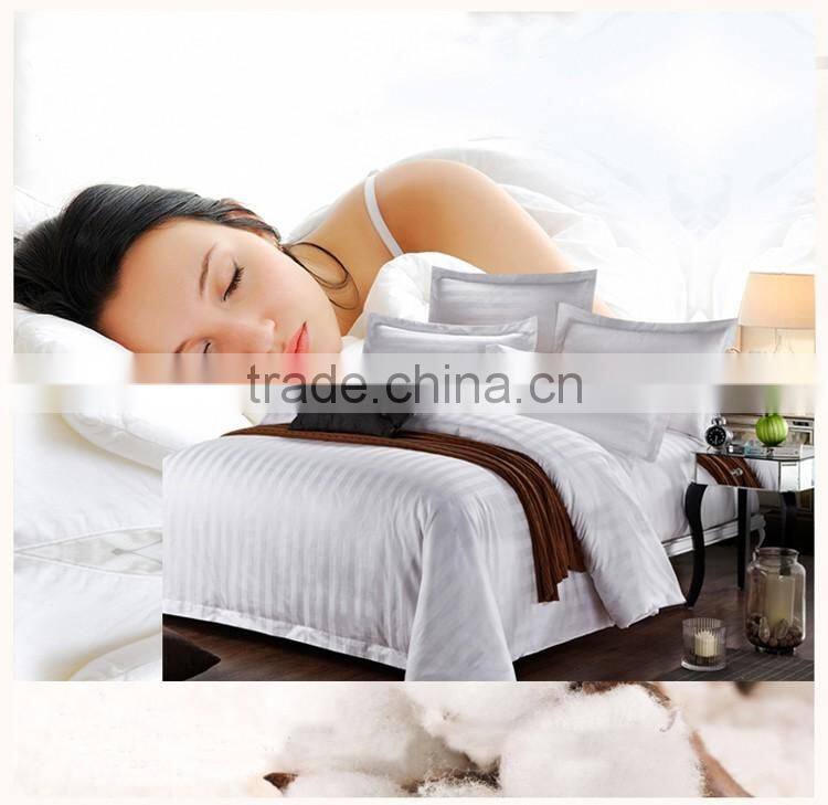 alibaba China luxury satin stripe hotel bedding set