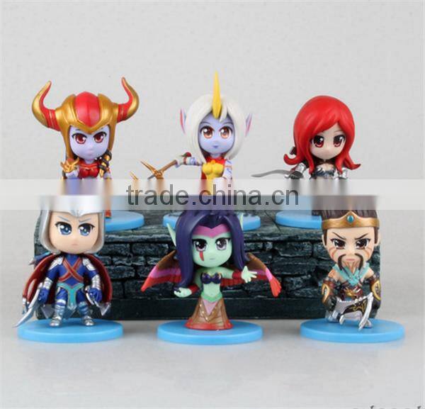 SV-LOL013 Popular game League of Legends action figures PVC doll figure set 6pcsLOL Q version figures