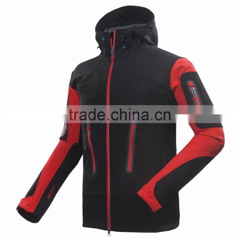 orange black men fleeced waterproof cycling sportl jacket/wikse oft shell outdoor climbing hiking climbing windbreaker hoodies