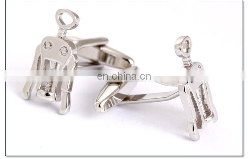 Vivid Silver Plating Wine Bottle Opener Cufflinks for Mens