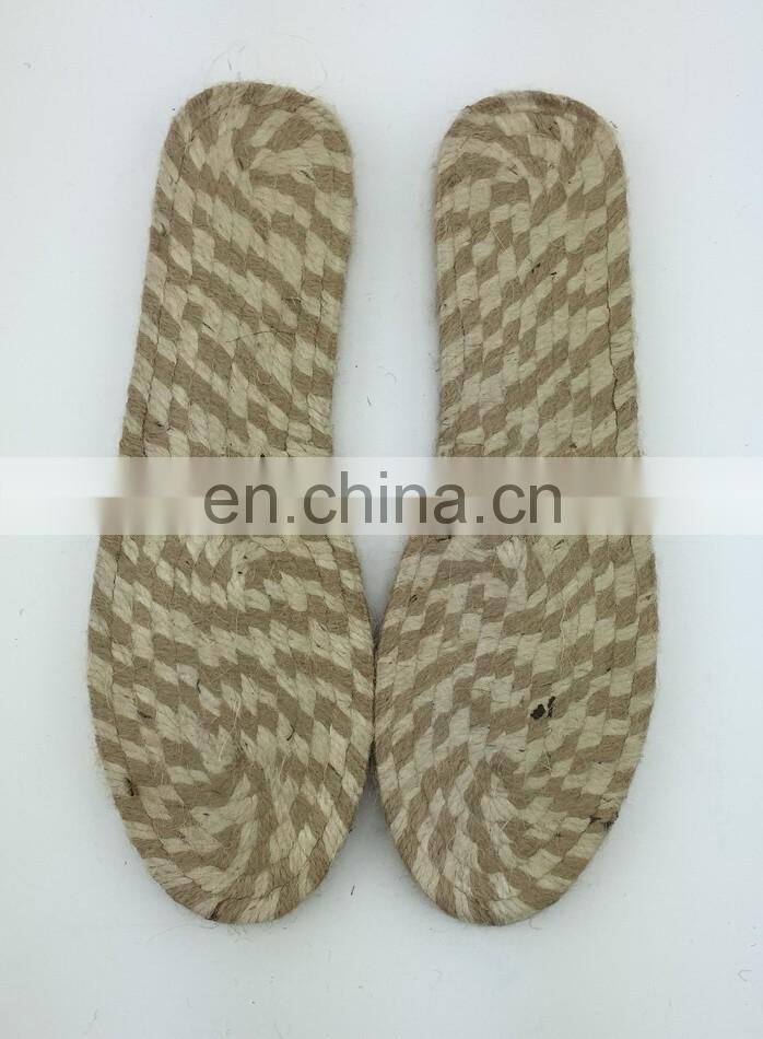 Wholesale shoes sole for espadrilles jute outsole hemp rope sole 2017
