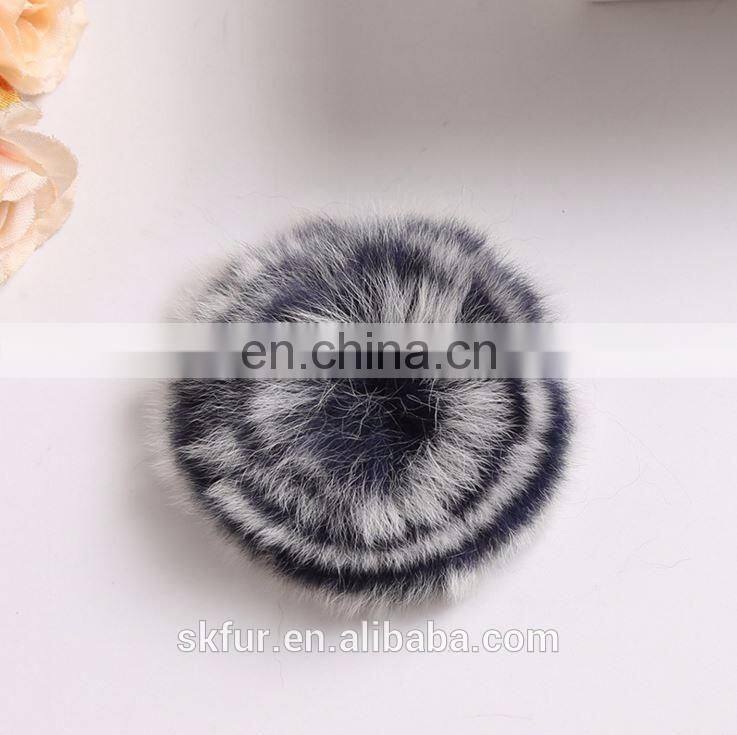 Factory wholesale customizable rabbit or rex rabbit fur flowers