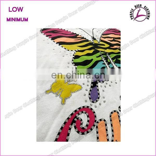 New Arrival 2016 Cotton Baby Girls T-shirts cute butterfly print kids shirts