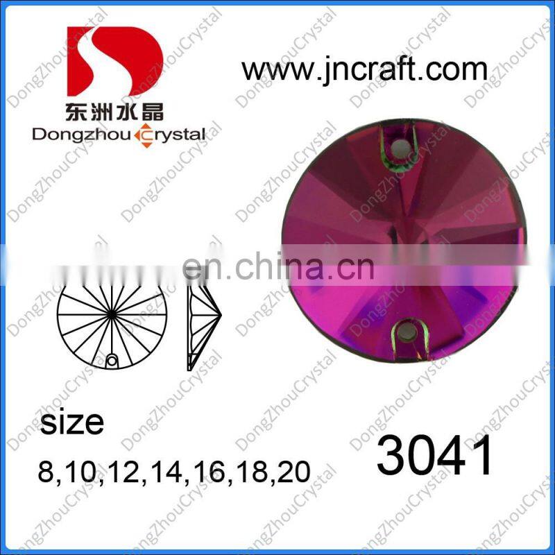 Horse eye shaped large sew on rhinestones for wedding dresses