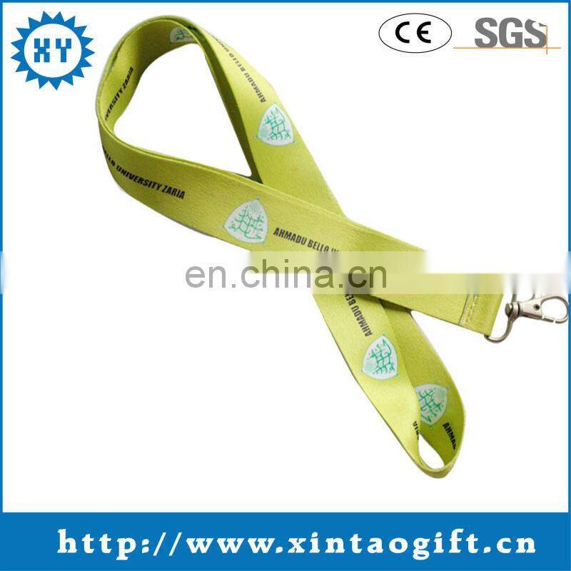 Polyester satin id card holder lanyard ribbon with custom logo