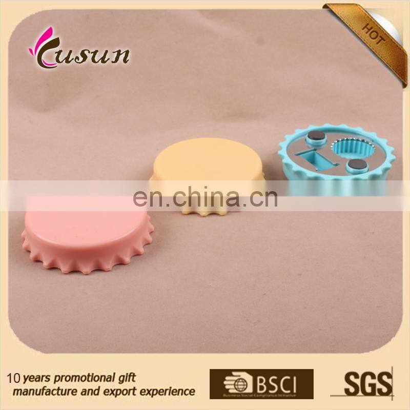 Best Seller Bottle Cap Beer Opener Round Shape Colorfull ABS Bottle Opener Magnet
