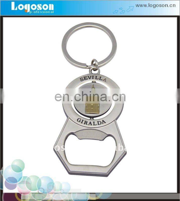 Fashion custom logo bottle opener keychain wholesale