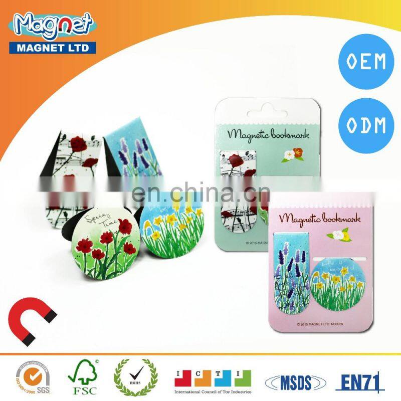 Top quality exquisite stationery magnetic bookmark
