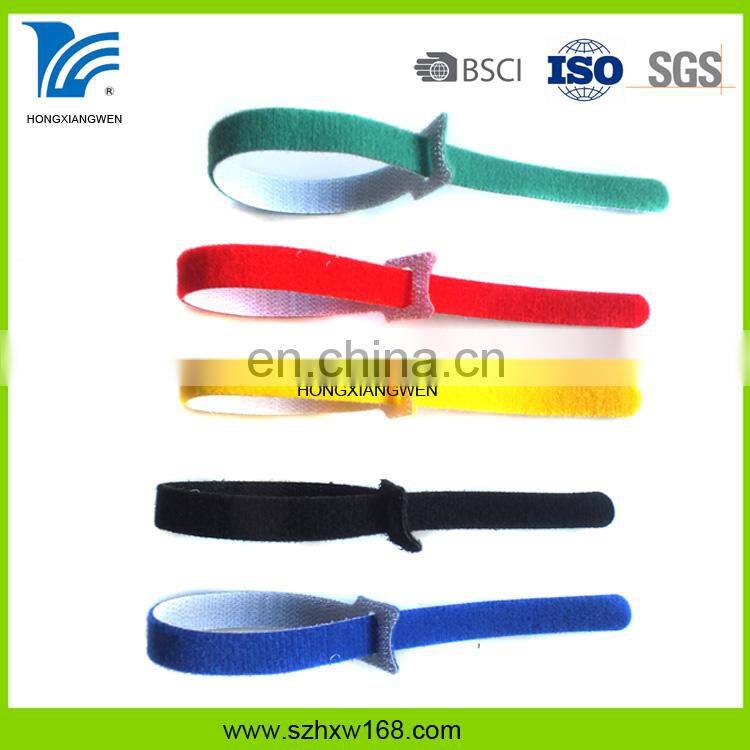 Flexible garment industry hook and loop cable ties