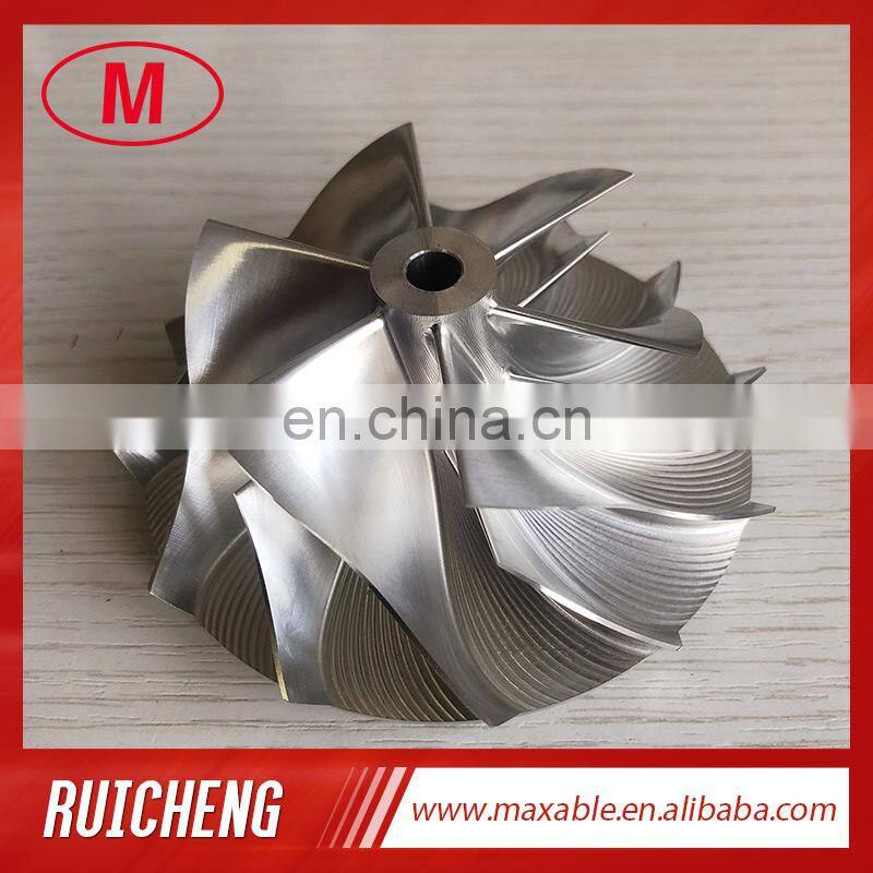 T04E forward 61.40/82.00mm 6+6 blades high performance turbo milling/alumimun 2618/Billet compressor wheel