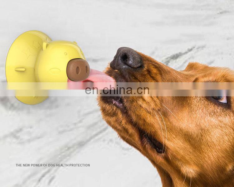 Pet Products Explosion Model Sucker Dog Toy Licking Device Licking Resistant Rubber Plate Molar Cake Puzzle Bite