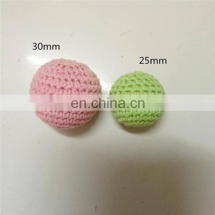 hand made Crochet wood teething beads safe for baby