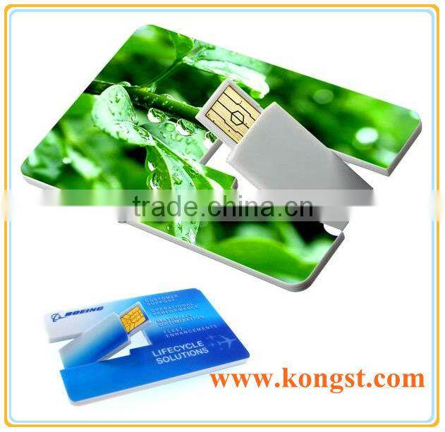 Nice Custom Logo printing credit card usb flash drive/stick 1gb/4gb