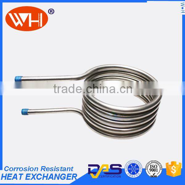 Titanium coil tube heat exchanger