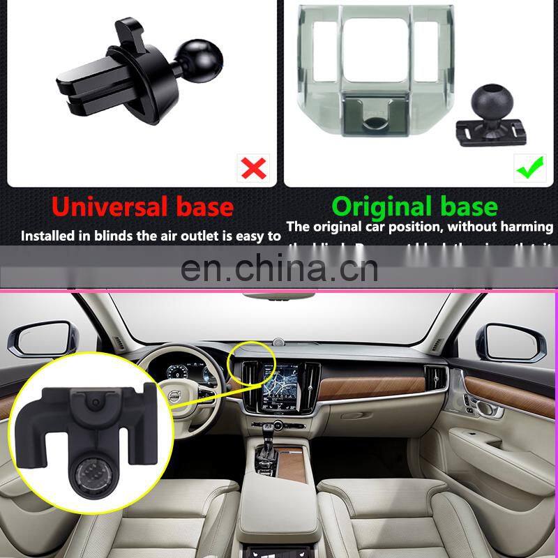 Car Mobile Phone Holder for Volvo S90 CC 2017 2018 2019 2020 Stand Wireless Charging Bracket Air Vent Car Accessories for iphone