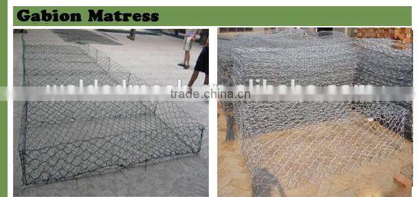 PVC coated galvanized hexagonal 1X1X1 gabion mesh box