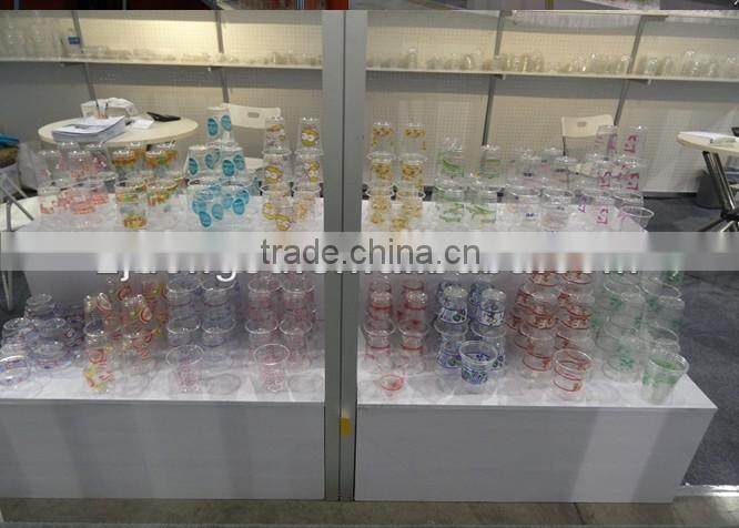 New design all kinds multifunctional disposable customized plastic PET cups and container with lids for cold beverage and food