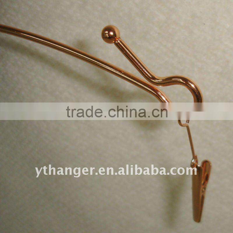 Copper metal bra hanger underwear copper hanger for lingerie