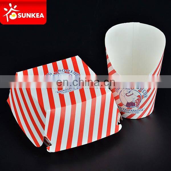 Custom Design Printed Cardboard Packing Kraft Paper Burger Box Food & Beverage Packaging Disposable UV Coating Varnishing Accept