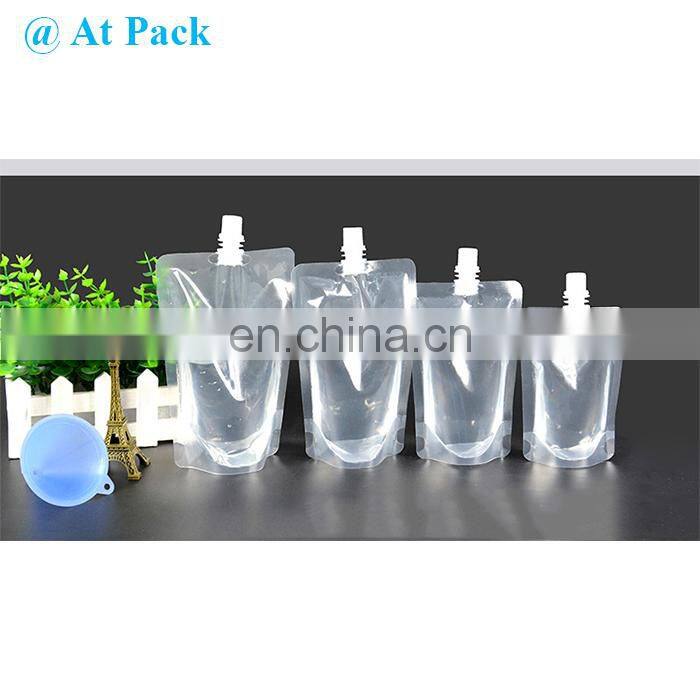 Plastic Custom Liquid Fruit Juice Drink Pout Pouch Packaging Plastic Spout Pouch Bag For Liquid