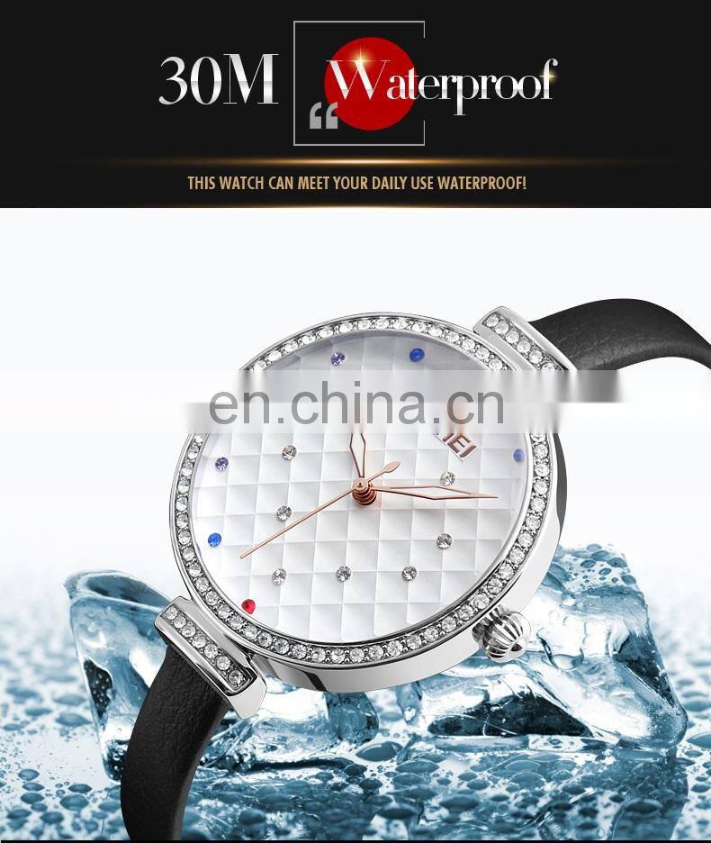 Original quartz watches leather watch band 3atm water resistant stainless steel back