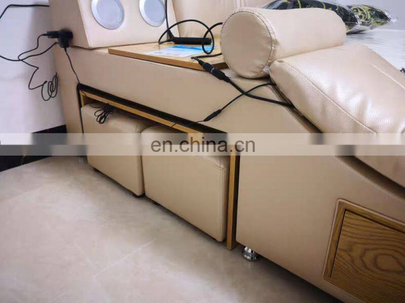 Luxury Modern style leather sofa wood beds room furniture for home or hotel
