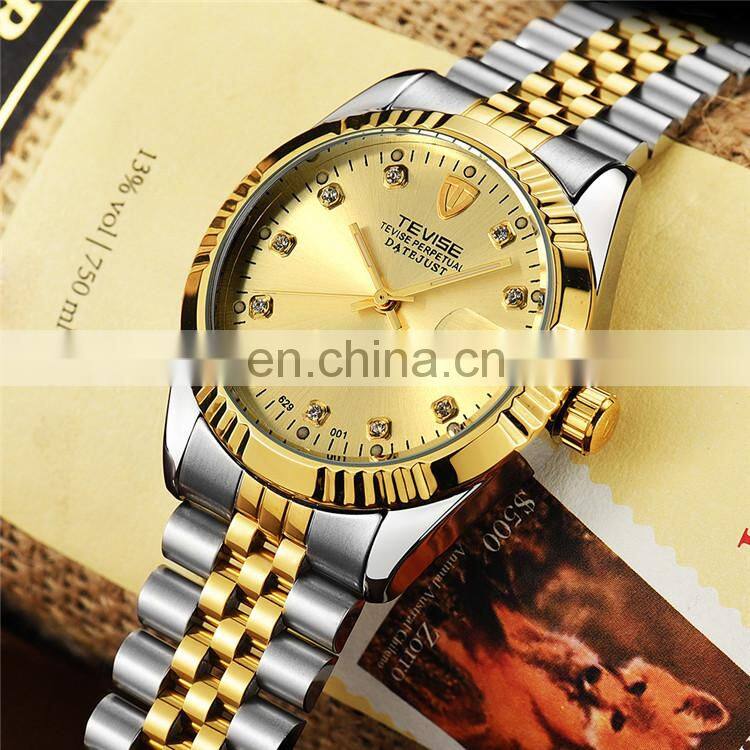 TEVISE Men Brand Watch Fashion Luxury Wristwatch Waterproof Semi-automatic Mechanical Watch Luminous Sport Casual Watches