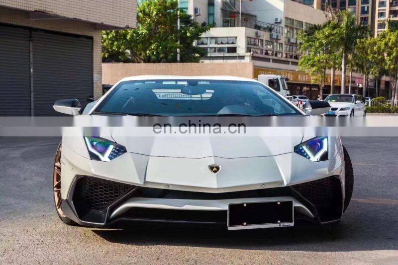 Runde SVJ Style Front Bumper Rear Bumper Rear Lip Side Skirt Fender Spoiler For Lamborghini Aventador LP700 720 750 Body Kit