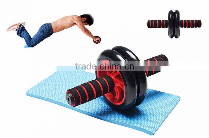 Fitness Exercise Wheel Double Use AB Wheel Roller red color
