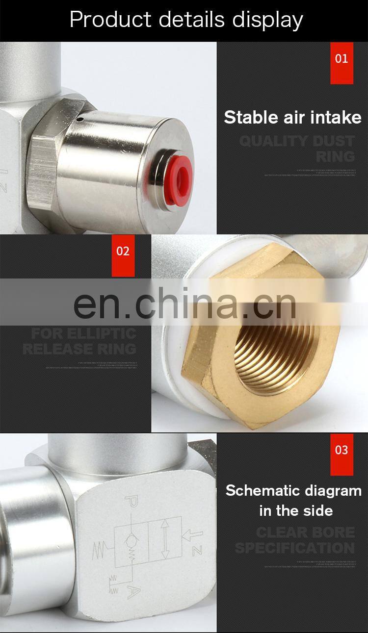 SNS air induction check valve pneumatic air control one way speed valve