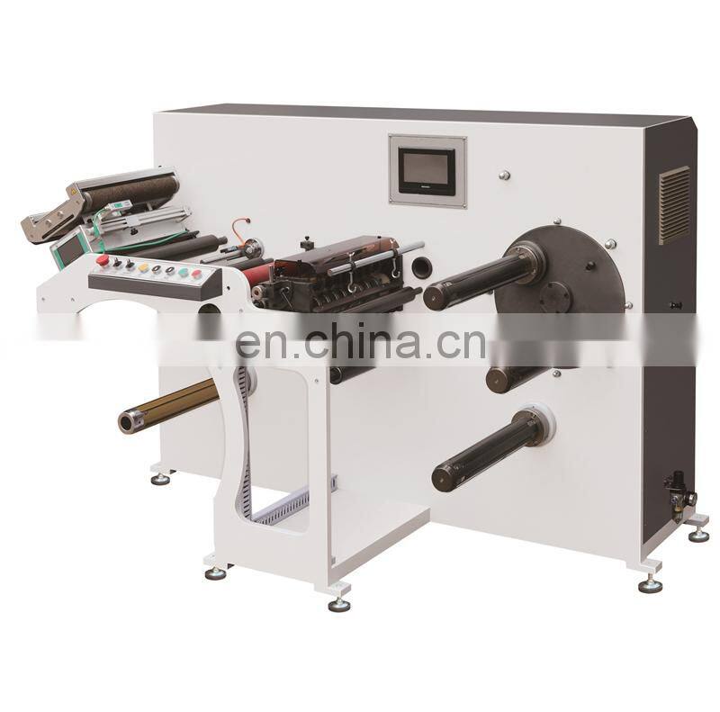 UTS320H High Speed narrow web Automatic Medicine Wine Label Cutting Machine, blank barcode sticker slitter rewinder