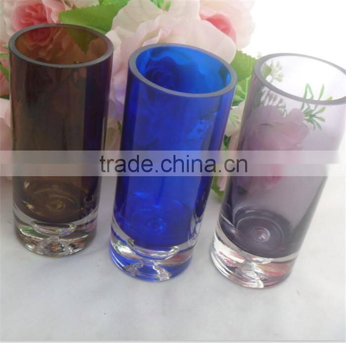 light sea blue mini egg shape glass vases small round