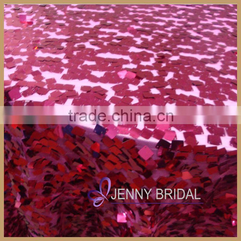 SQN74 best price gorgeous raspberry beaded table clothes wedding